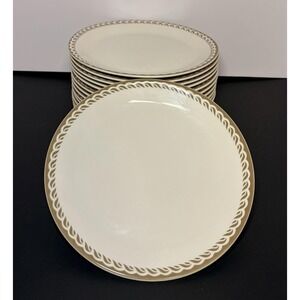 15 Syracuse China Syralite Laguna Wave Dinner Plates 9 3/4" VTG Restaurant Ware